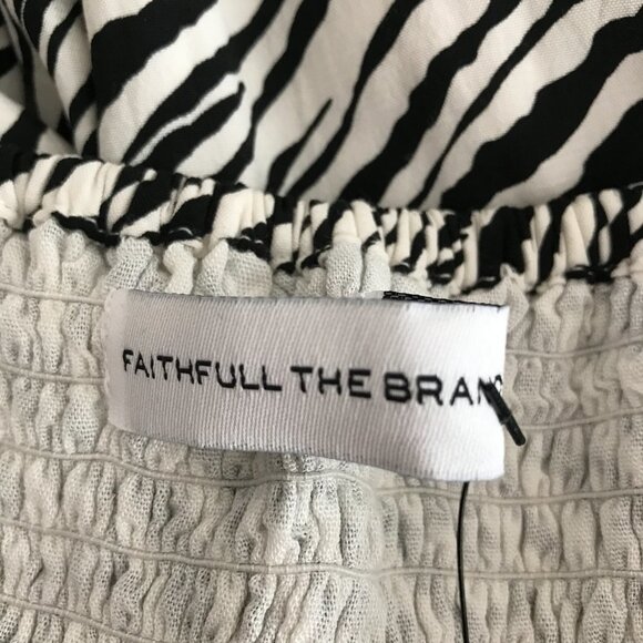 Faithfull The Brand Alina Zebra Print Smocked Dress - Picture 7 of 7